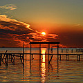 Fiery Sunset Colors Over Santa Rosa Sound